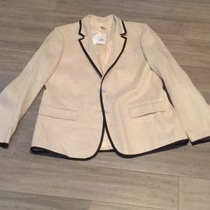 Jcrew size 12 line. Blazer with black trim